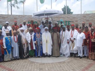 SULTAN OF SOKOTO, ONI OF IFE, OBI OF ONITSHA, OBONG OF CALABAR, ETSU OF NUPE, OTHERS, IN IMO FOR POST-ELECTION PEACE SUMMIT