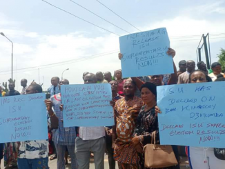 Protest at Imo INEC, as Youths demand authentic results on Isu state constituency